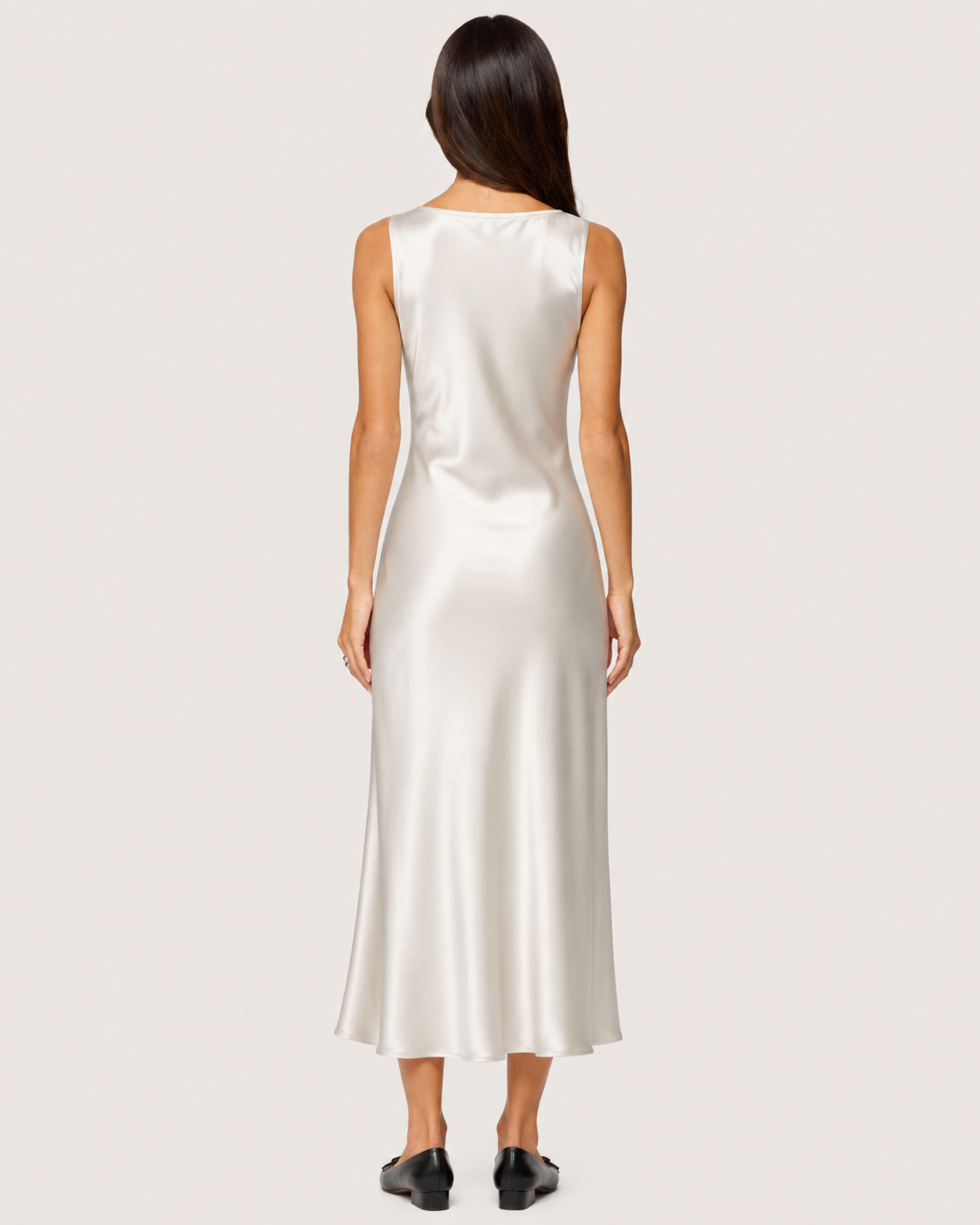 Marguerite Satin Slip Maxi Dress - Ivory