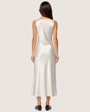 Marguerite Satin Slip Maxi Dress - Ivory