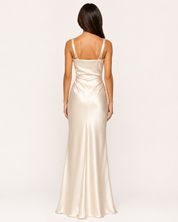 Celeste Satin Slip Maxi Dress - Champagne