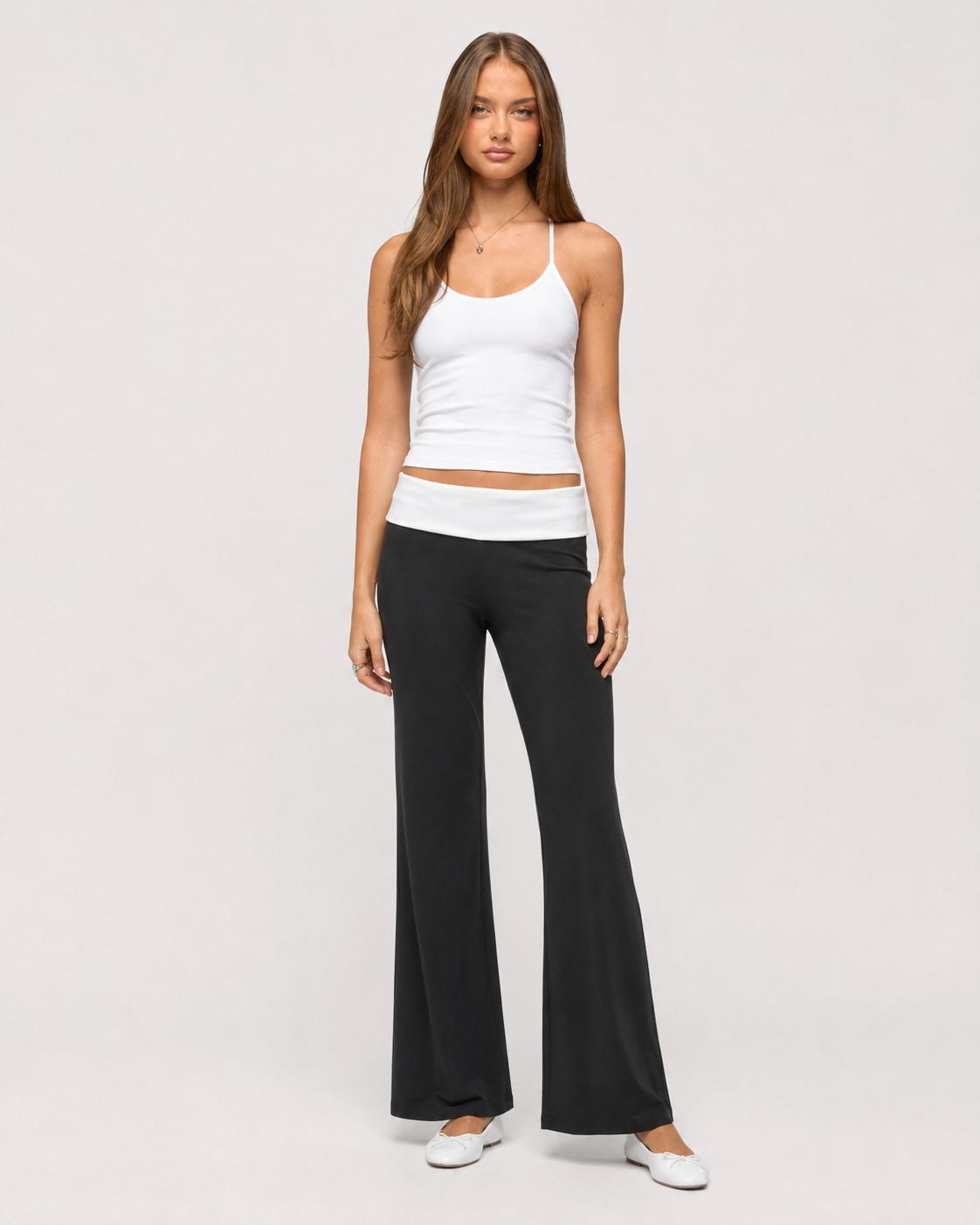 Foldover Wide Leg Pants