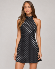 Mila Polka Dot Halter Mini Dress