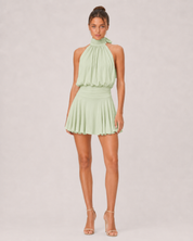 Paloma Halter Mini Dress - Lime