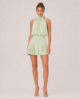 Paloma Halter Mini Dress - Lime