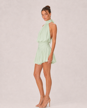 Paloma Halter Mini Dress - Lime