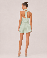 Paloma Halter Mini Dress - Lime