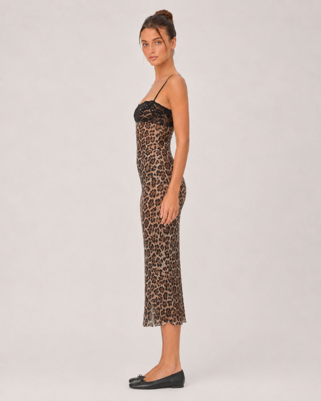 Leopard Lace Midi Dress