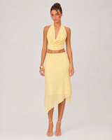 Solea Yellow Polka Dot Skirt Set