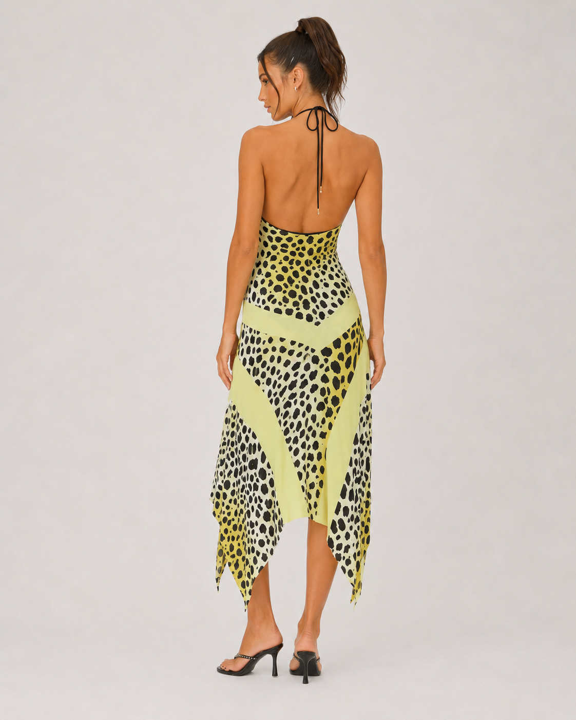 Zaya Leopard Halter Midi Dress