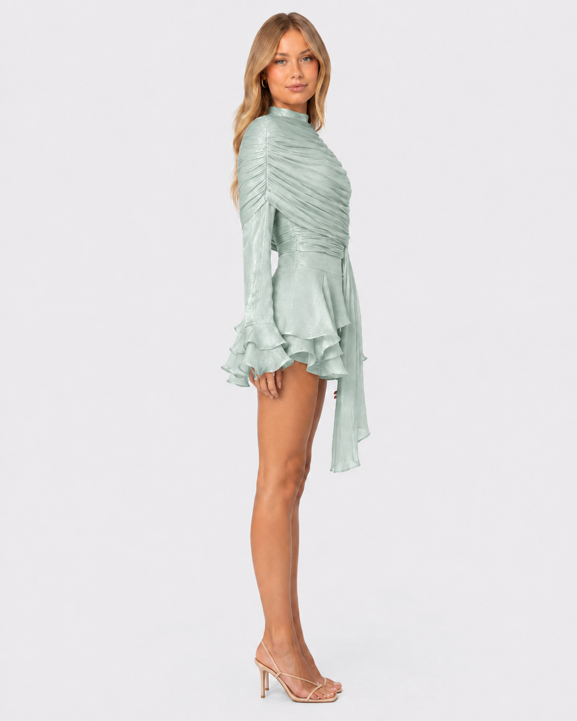 Muse Satin Mini Dress - Sorbet
