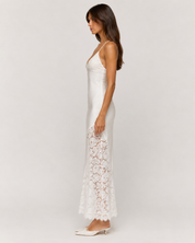 Elena Lace Midi Dress - White