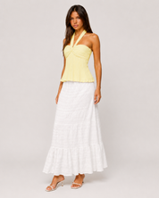 Pleated Halter Top - Lime