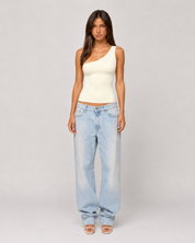 One-Shoulder Fitted Tank Top