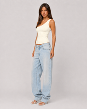 One-Shoulder Fitted Tank Top
