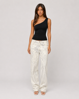 One-Shoulder Fitted Tank Top