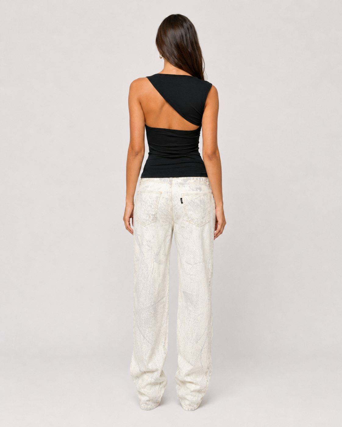 One-Shoulder Fitted Tank Top