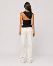 One-Shoulder Fitted Tank Top