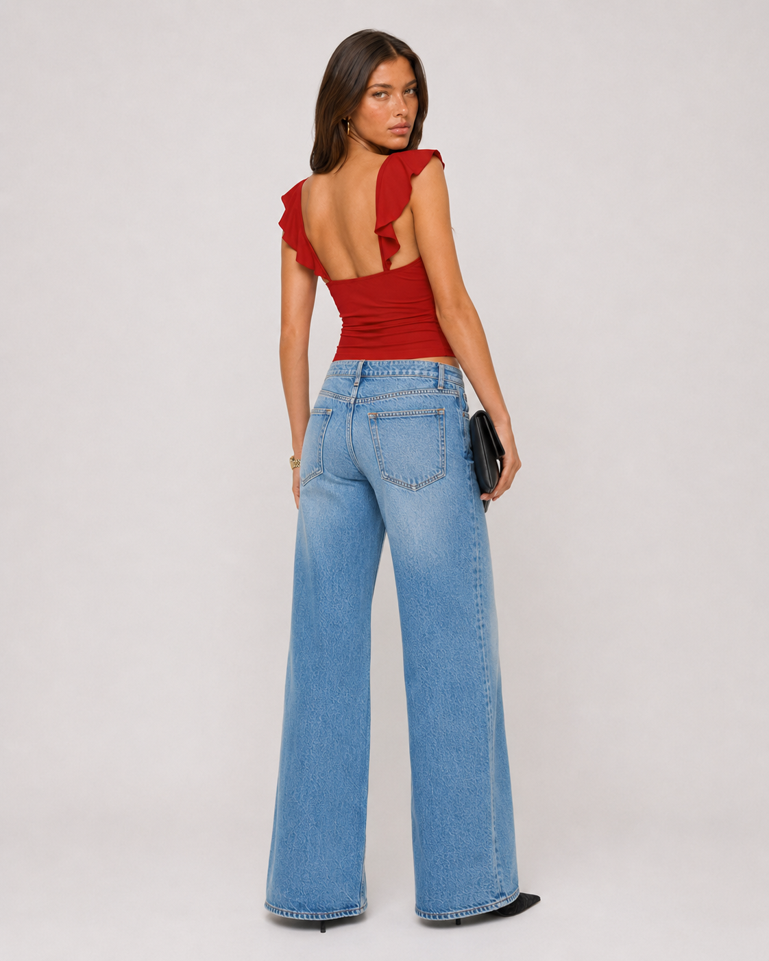 Bella Frill Tie-Front Top
