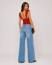 Bella Frill Tie-Front Top