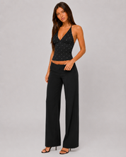 Midnight Sparkle Halter Top