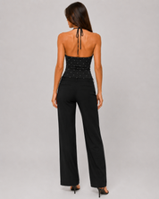 Midnight Sparkle Halter Top