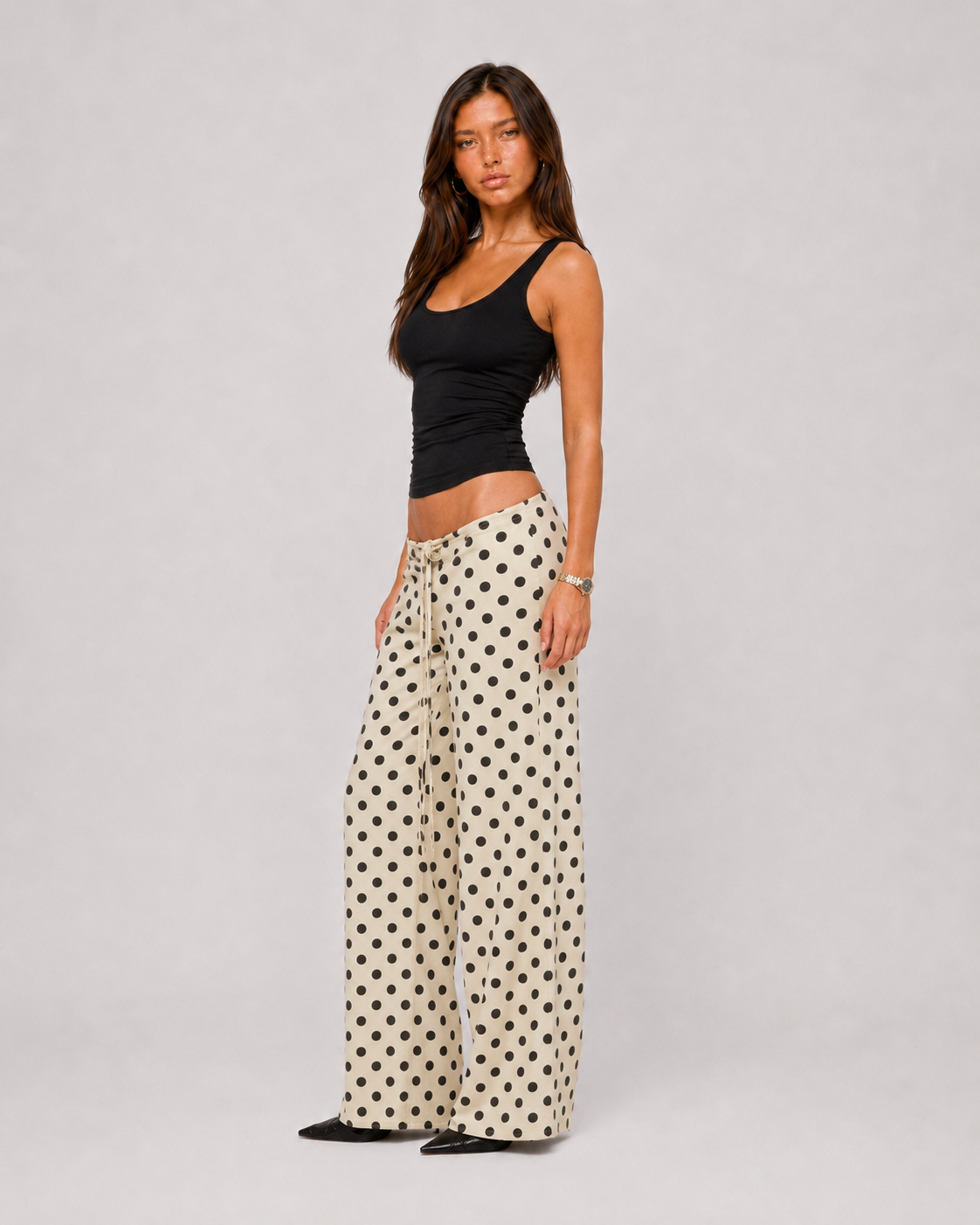 Dot Muse Low-Waist Pants