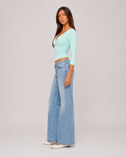 Soft Wrap 3/4 Sleeve Top