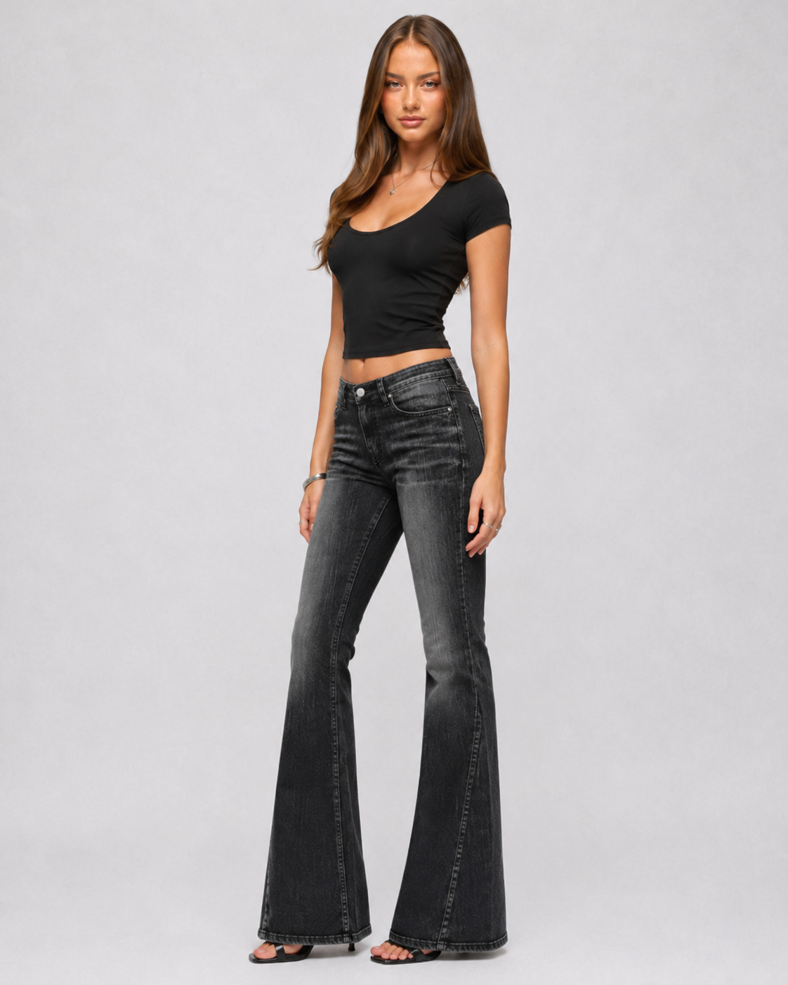 Low Rise Flare Jeans