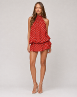 Aria Polka Dot Ruffle Mini Dress