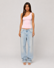 One-Shoulder Fitted Tank Top