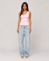 One-Shoulder Fitted Tank Top