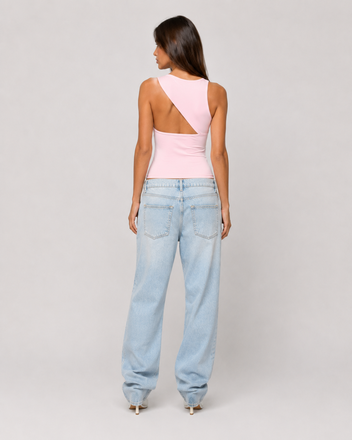 One-Shoulder Fitted Tank Top