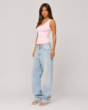 One-Shoulder Fitted Tank Top