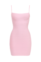 Bandage Spaghetti Strap Mini - Light Pink