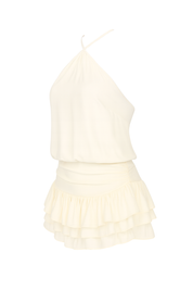 Halter Layered Ruffle Dress - side