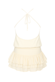 Halter Layered Ruffle Dress - back