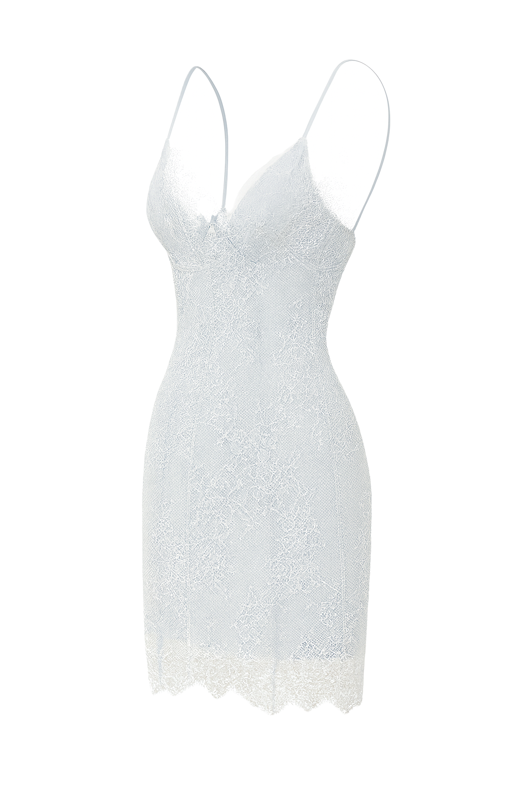 Lace Trimmed Slip Dress - side