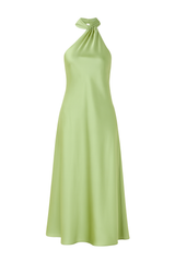 Twist Neck Halter Dress - Sage Green