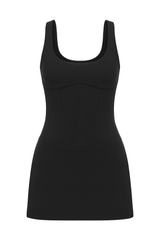Halter Corset Mini Dress - Black