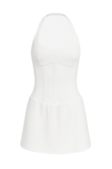 Halter Corset Mini Dress - White
