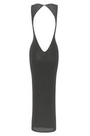 Sparkle Diva Maxi Dress - Black - back