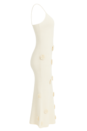 Petal Embellished Maxi Dress - Cream - side