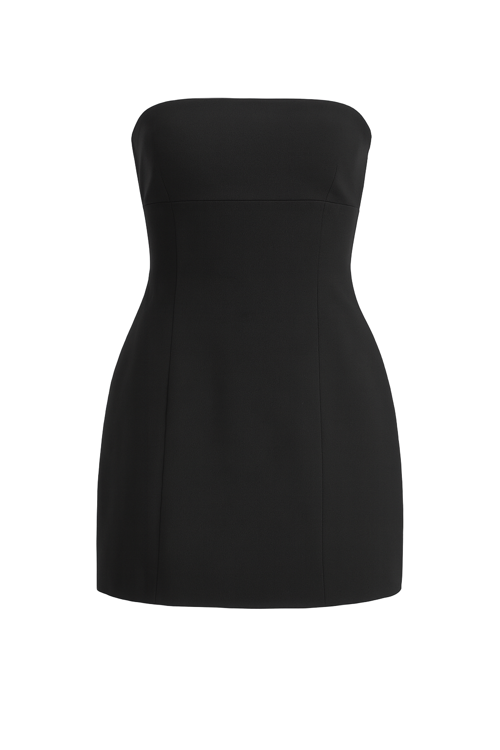 Strapless Mini Dress - Black - front