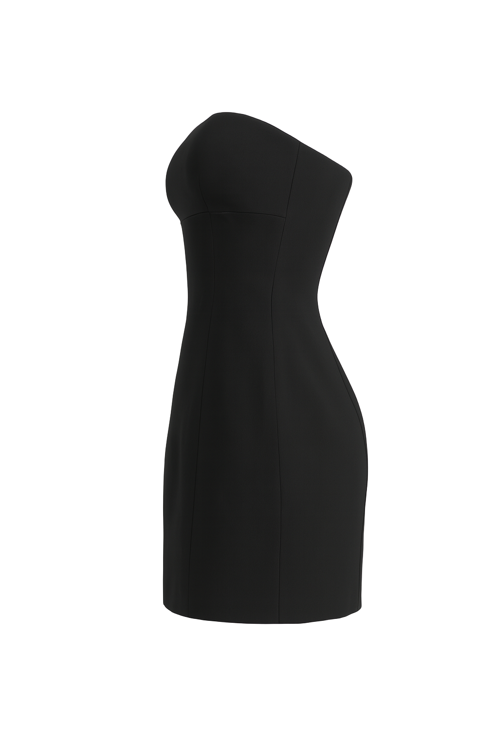 Strapless Mini Dress - Black - side