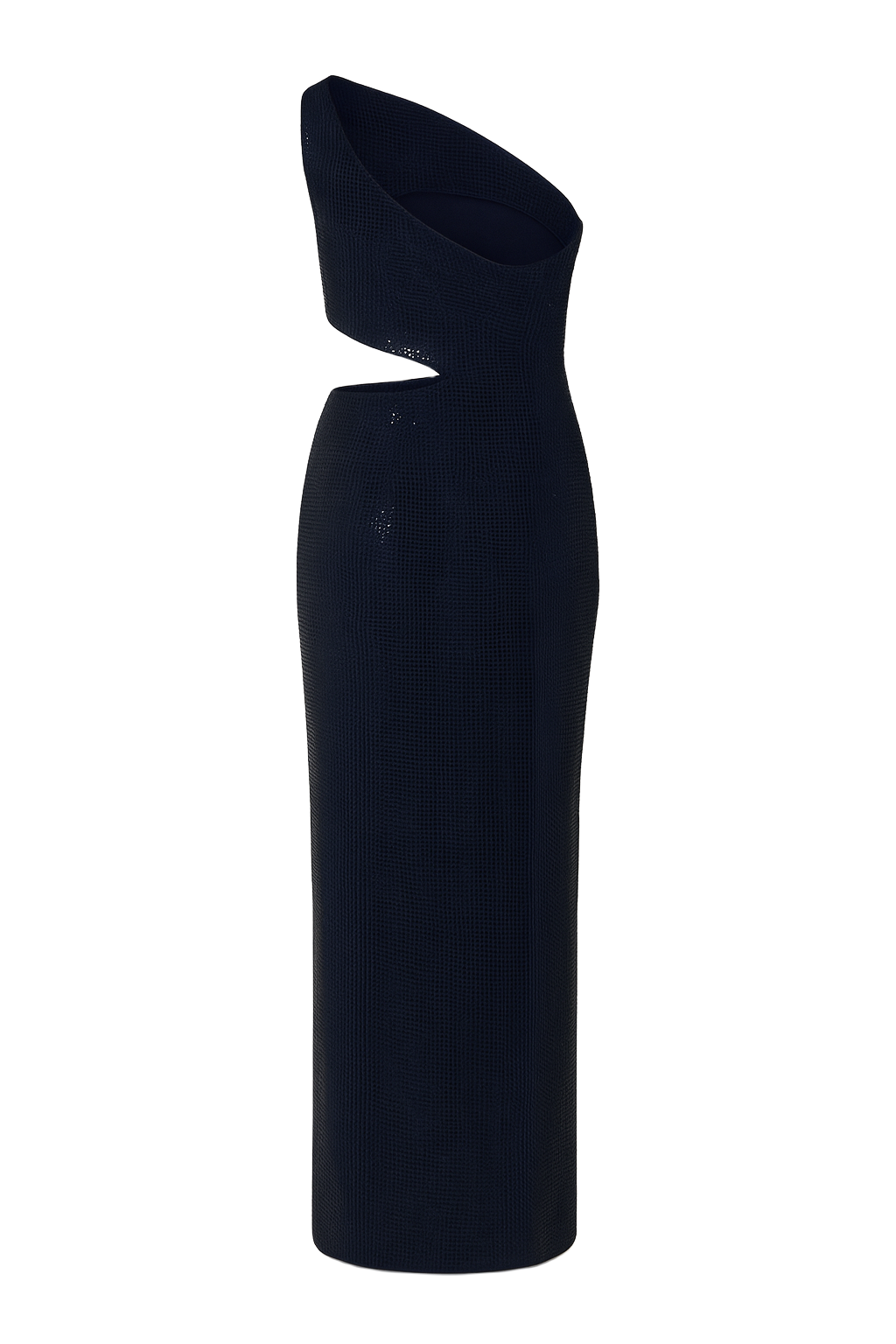 Sequin Asymmetric Cutout Maxi Dress - Navy - back