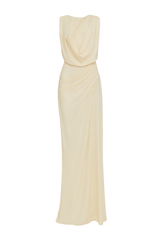 Asymmetrical Cutout Maxi Dress - Ivory