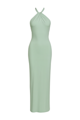 Twist Halter Maxi Dress - Mint