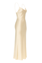 Silky Cowl Maxi Dress - Champagne - side