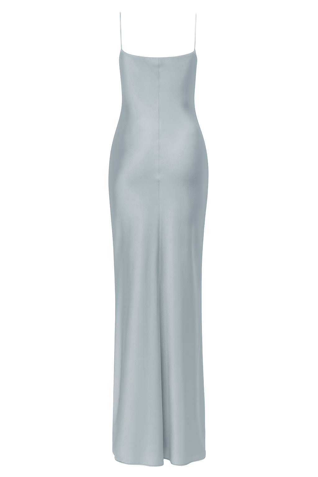 Silky Cowl Maxi Dress - Silver - back