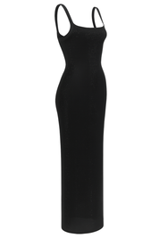 Rhinestone Cami Maxi Dress - Black - side