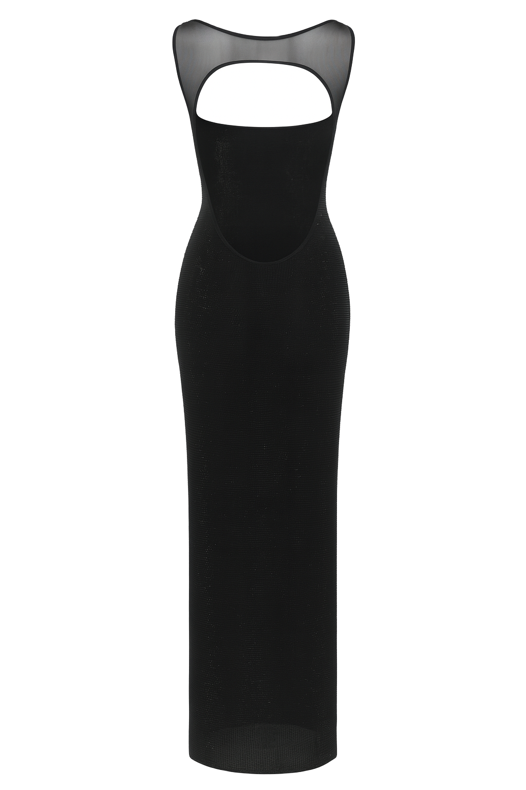 Rhinestone Cami Maxi Dress - Black - back